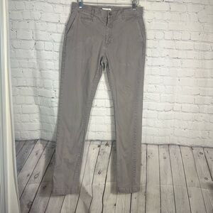 Taylor Stitch Organic Cotton Size 32 Mens Gray Chino Khaki Trousers Pants